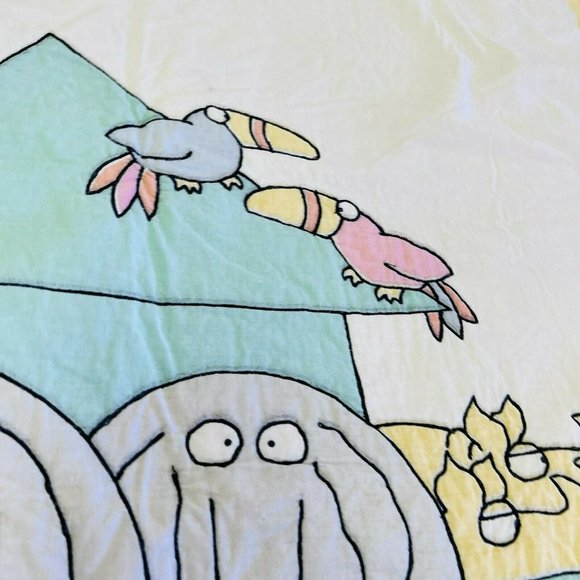 vintage Boynton cat nursery wall hanging quilted handmade kids kitty Meow - Picture 5 of 12